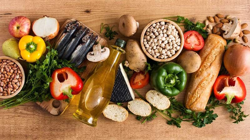 Alimentos compatíveis com a dieta mediterrânea